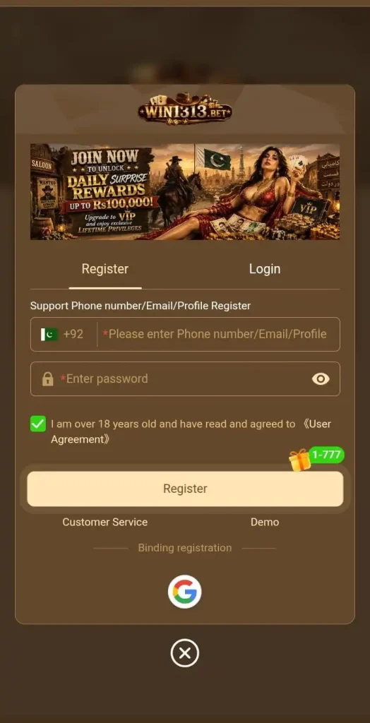 Win1313 Register